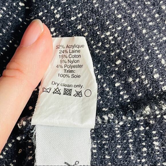 J. Crew black and cream fit and flare woven material dress - Picture 12 of 14